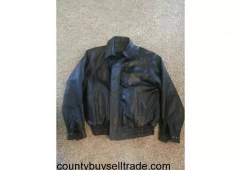Black, NetJets Leather Flight Jacket
